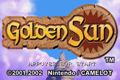 Golden Sun title screen for GameBoy Advance